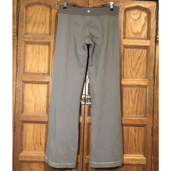 Lululemon Activewear Pants Women's 6 Tall Bi-tone Gray Flare Leg Yoga Leggings - Picture 5 of 10